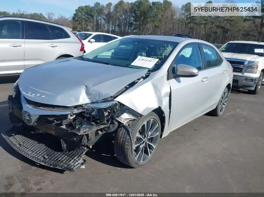 5YFBURHE7HP625434 2017 Toyota Corolla Se