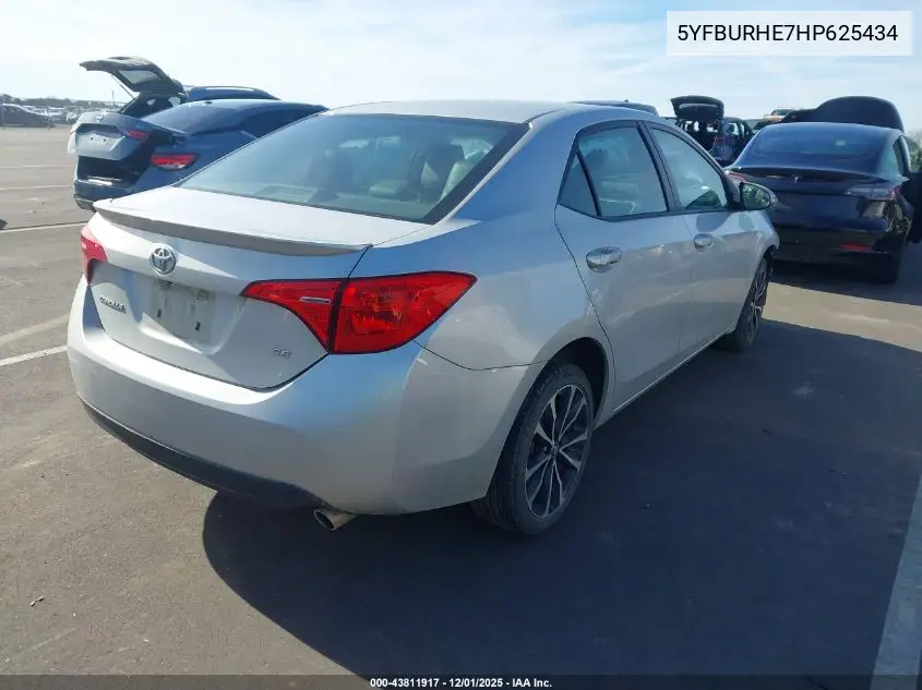 5YFBURHE7HP625434 2017 Toyota Corolla Se