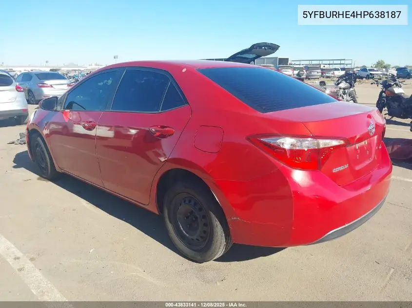 5YFBURHE4HP638187 2017 Toyota Corolla Le