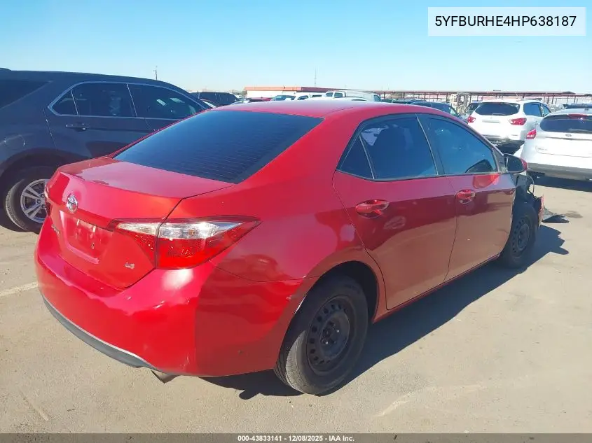 5YFBURHE4HP638187 2017 Toyota Corolla Le