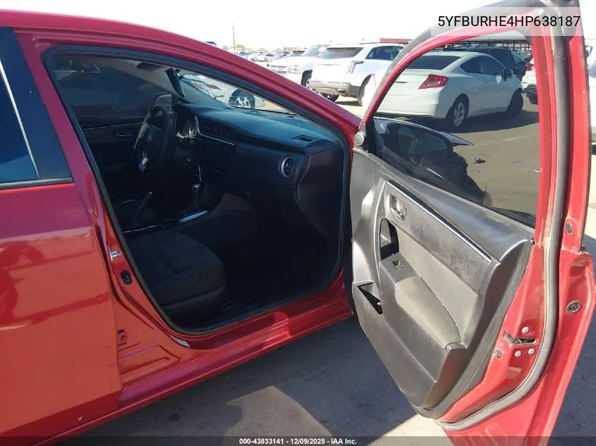 5YFBURHE4HP638187 2017 Toyota Corolla Le