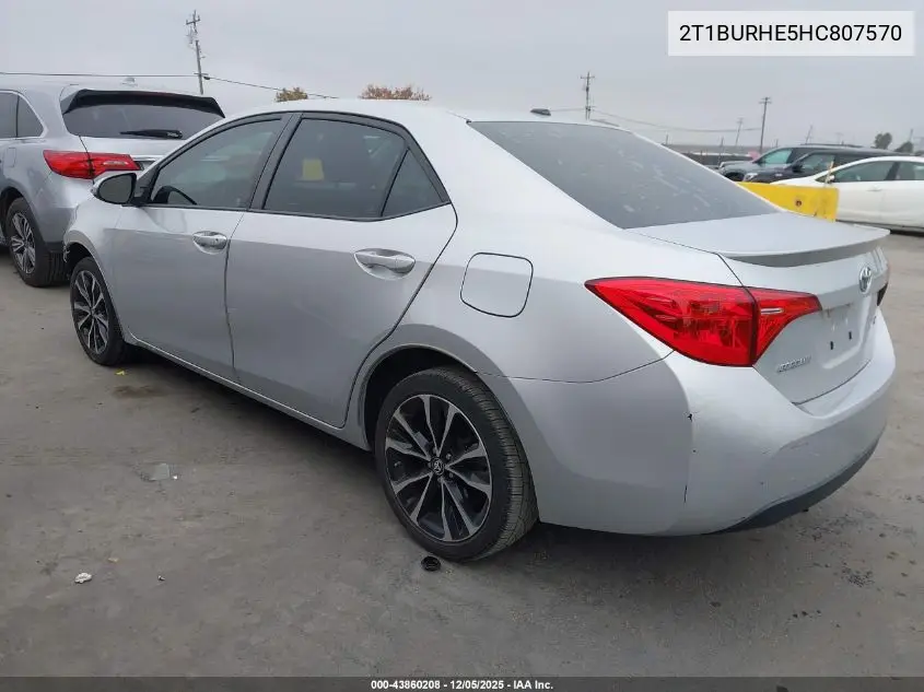 2T1BURHE5HC807570 2017 Toyota Corolla Se
