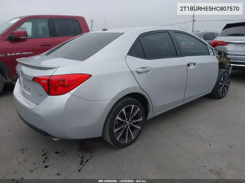 2T1BURHE5HC807570 2017 Toyota Corolla Se