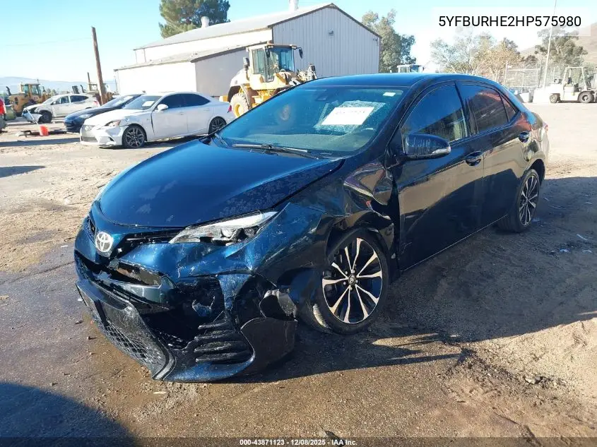 5YFBURHE2HP575980 2017 Toyota Corolla Se