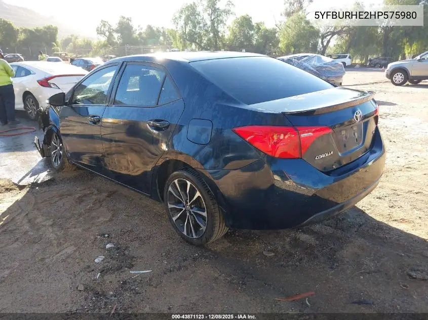 5YFBURHE2HP575980 2017 Toyota Corolla Se