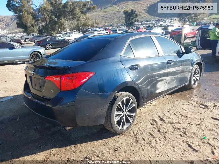 5YFBURHE2HP575980 2017 Toyota Corolla Se