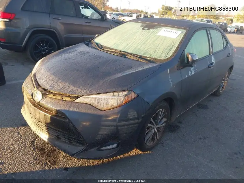 2T1BURHE0HC858300 2017 Toyota Corolla Le