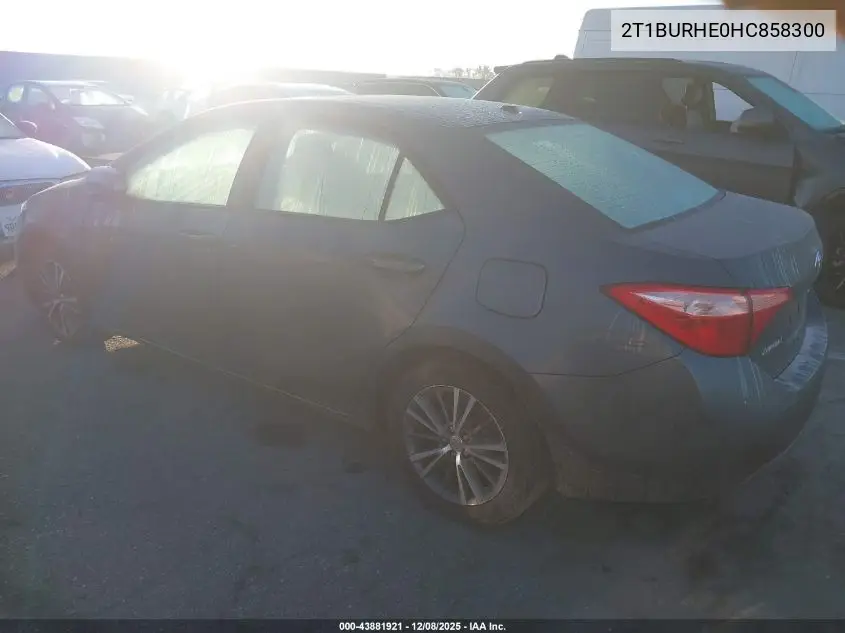 2T1BURHE0HC858300 2017 Toyota Corolla Le