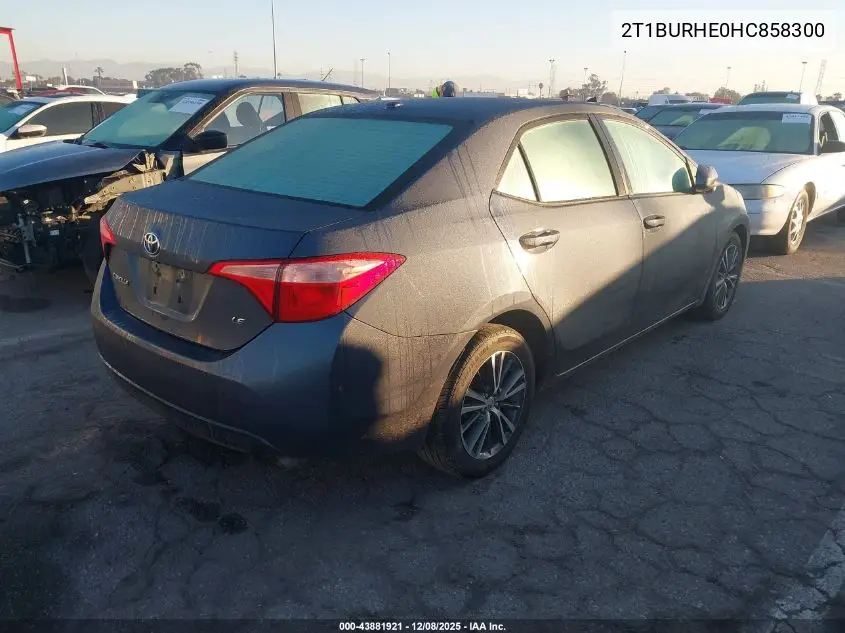 2T1BURHE0HC858300 2017 Toyota Corolla Le