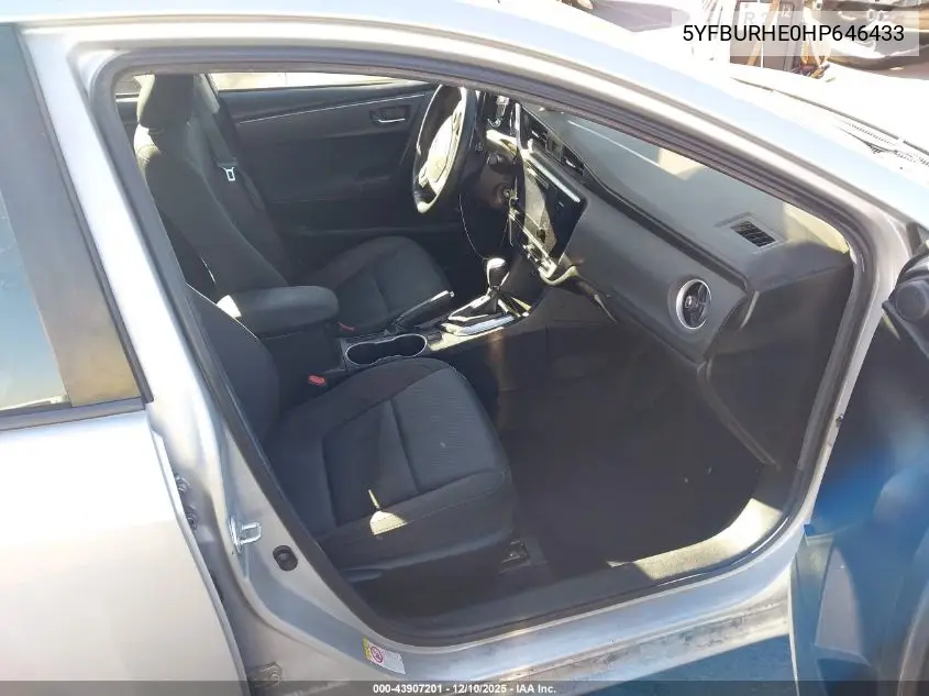 5YFBURHE0HP646433 2017 Toyota Corolla Le