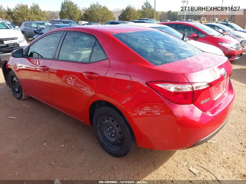 2T1BURHEXHC891627 2017 Toyota Corolla Le