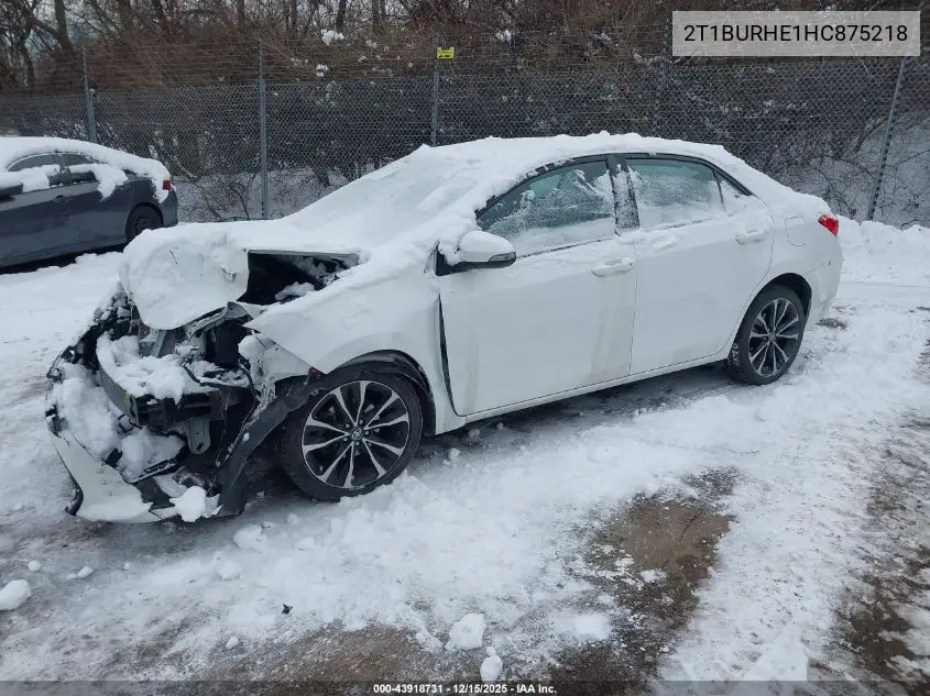 2T1BURHE1HC875218 2017 Toyota Corolla Se