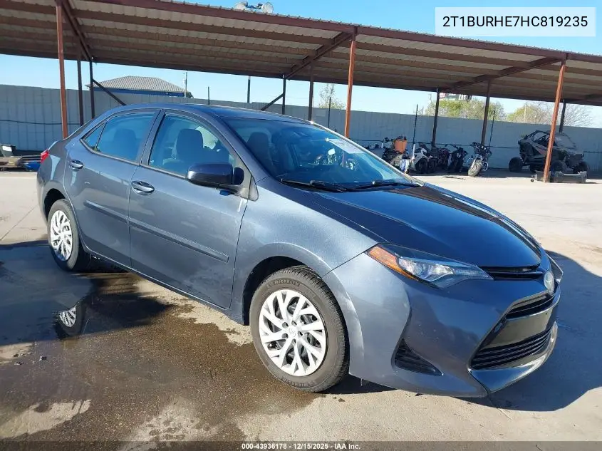 2T1BURHE7HC819235 2017 Toyota Corolla Le
