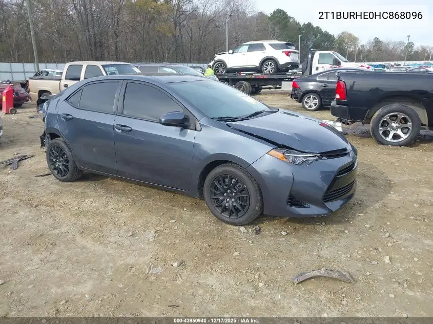 2T1BURHE0HC868096 2017 Toyota Corolla Le