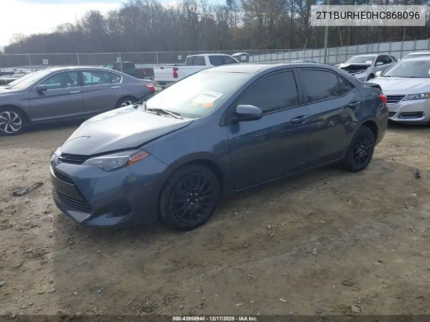 2T1BURHE0HC868096 2017 Toyota Corolla Le
