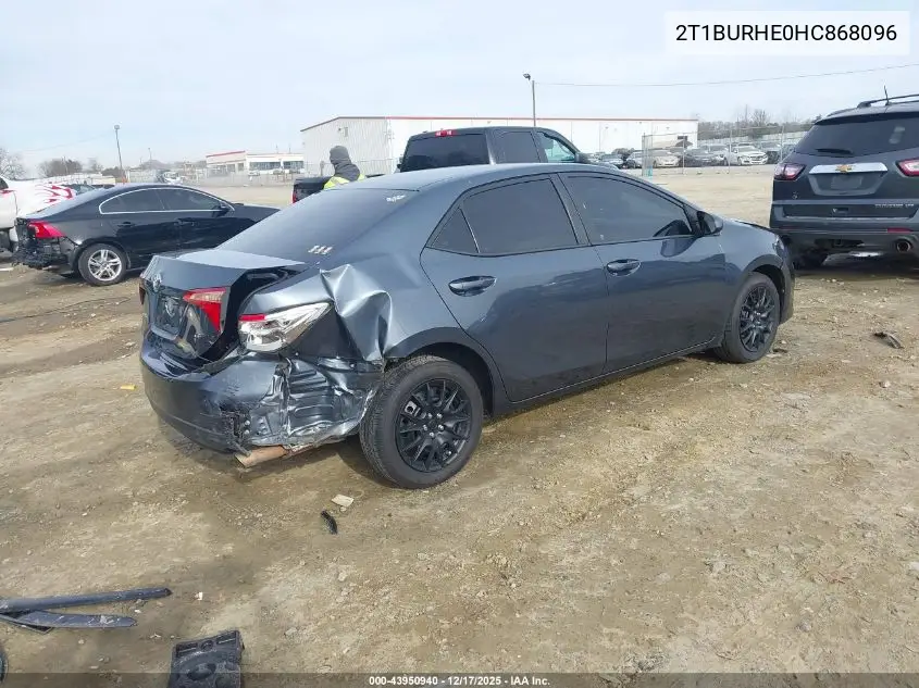 2T1BURHE0HC868096 2017 Toyota Corolla Le