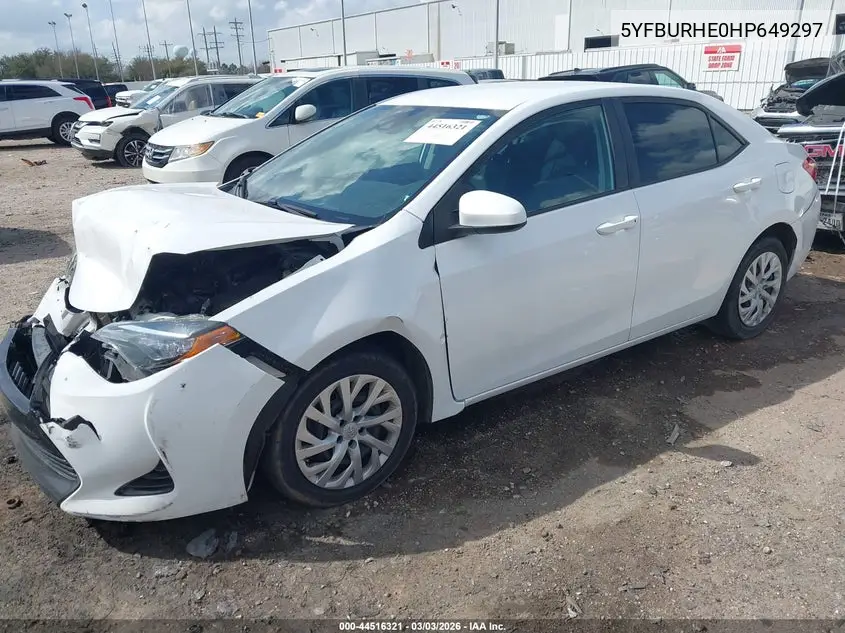 5YFBURHE0HP649297 2017 Toyota Corolla Le