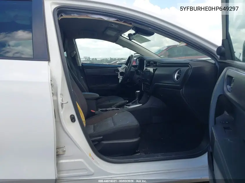 5YFBURHE0HP649297 2017 Toyota Corolla Le