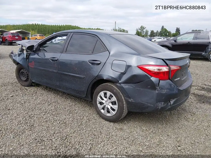 2T1BPRHE6HC880843 2017 Toyota Corolla