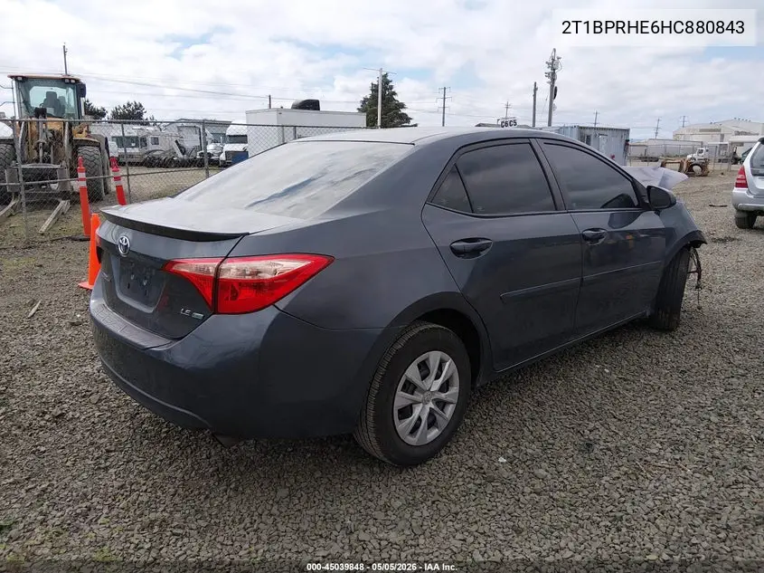 2T1BPRHE6HC880843 2017 Toyota Corolla
