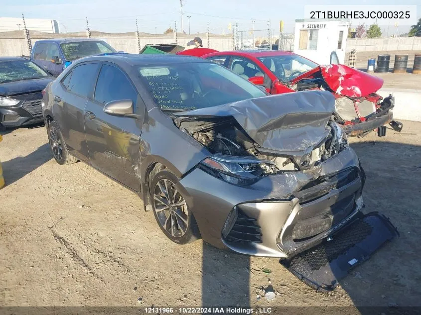 2T1BURHE3JC000325 2018 Toyota Corolla Se