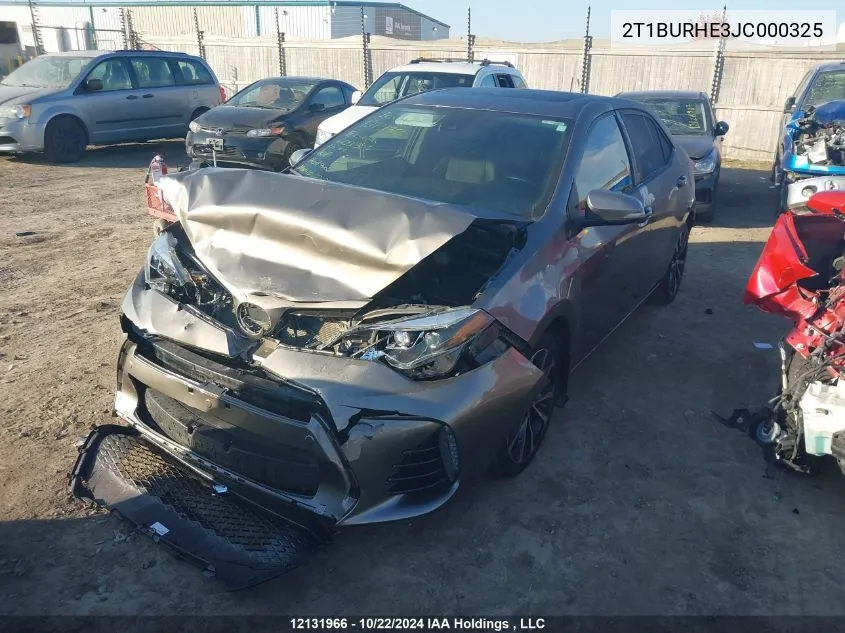 2T1BURHE3JC000325 2018 Toyota Corolla Se