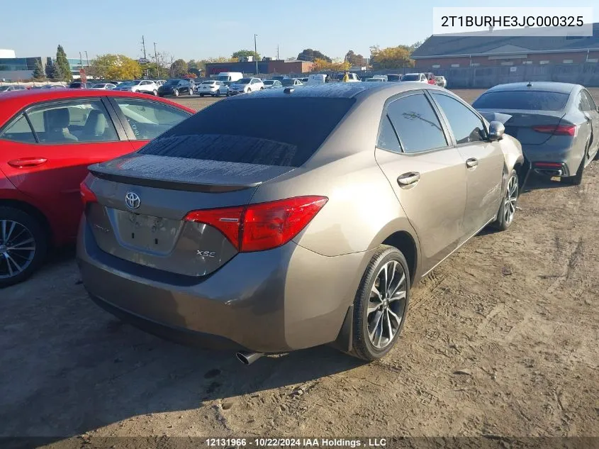 2T1BURHE3JC000325 2018 Toyota Corolla Se