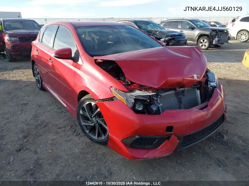 JTNKARJE4JJ560129 2018 Toyota Corolla Im