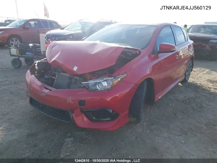 JTNKARJE4JJ560129 2018 Toyota Corolla Im
