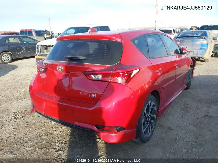 JTNKARJE4JJ560129 2018 Toyota Corolla Im
