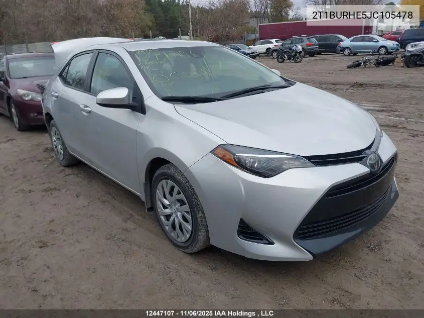2T1BURHE5JC105478 2018 Toyota Corolla L/Le/Xle/Se/Xse