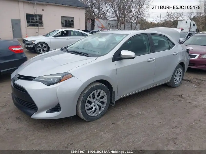 2T1BURHE5JC105478 2018 Toyota Corolla L/Le/Xle/Se/Xse
