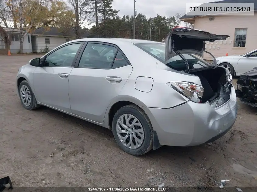2T1BURHE5JC105478 2018 Toyota Corolla L/Le/Xle/Se/Xse