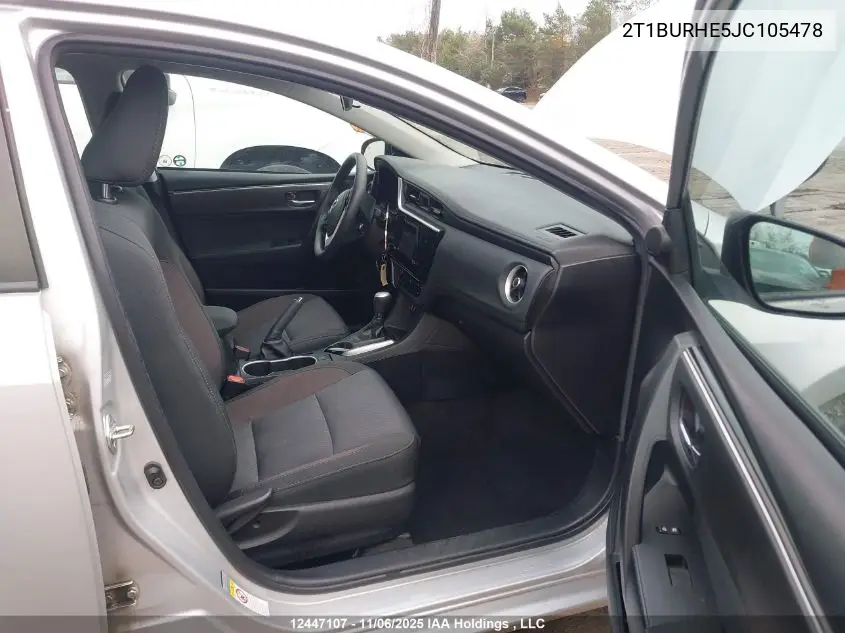 2T1BURHE5JC105478 2018 Toyota Corolla L/Le/Xle/Se/Xse