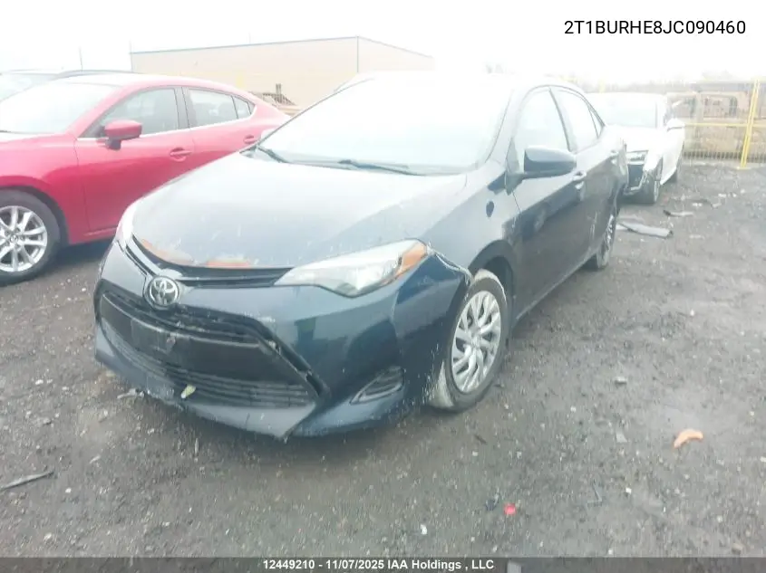 2T1BURHE8JC090460 2018 Toyota Corolla Le