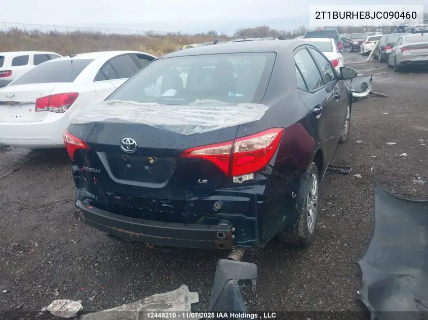 2T1BURHE8JC090460 2018 Toyota Corolla Le