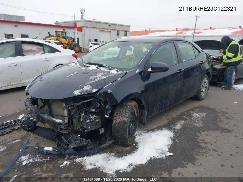 2T1BURHE2JC122321 2018 Toyota Corolla