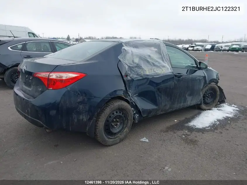 2T1BURHE2JC122321 2018 Toyota Corolla
