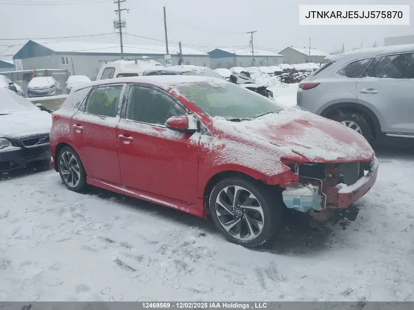 JTNKARJE5JJ575870 2018 Toyota Corolla Im