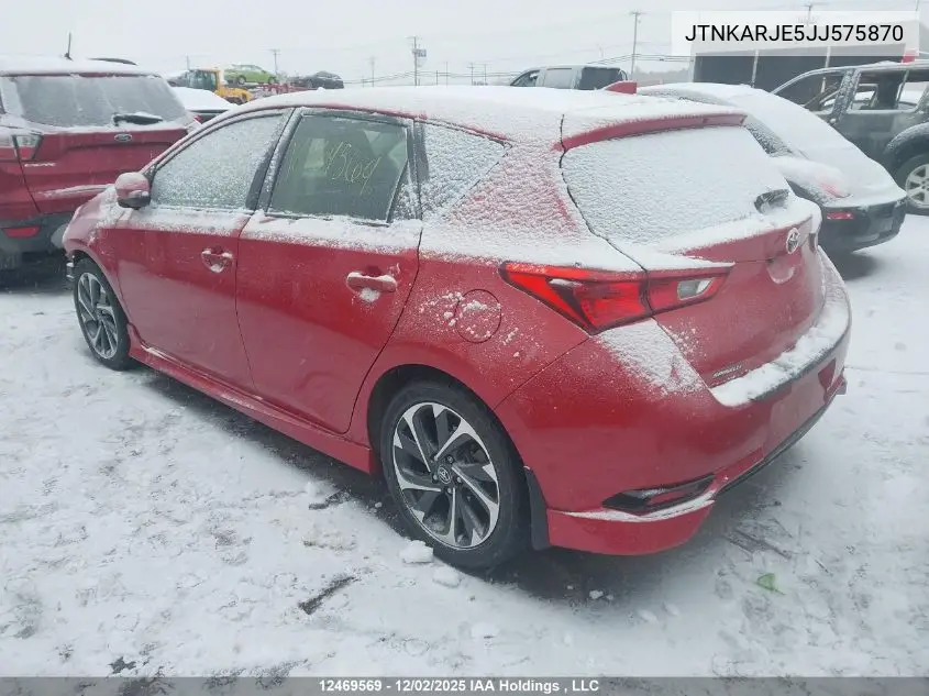 JTNKARJE5JJ575870 2018 Toyota Corolla Im