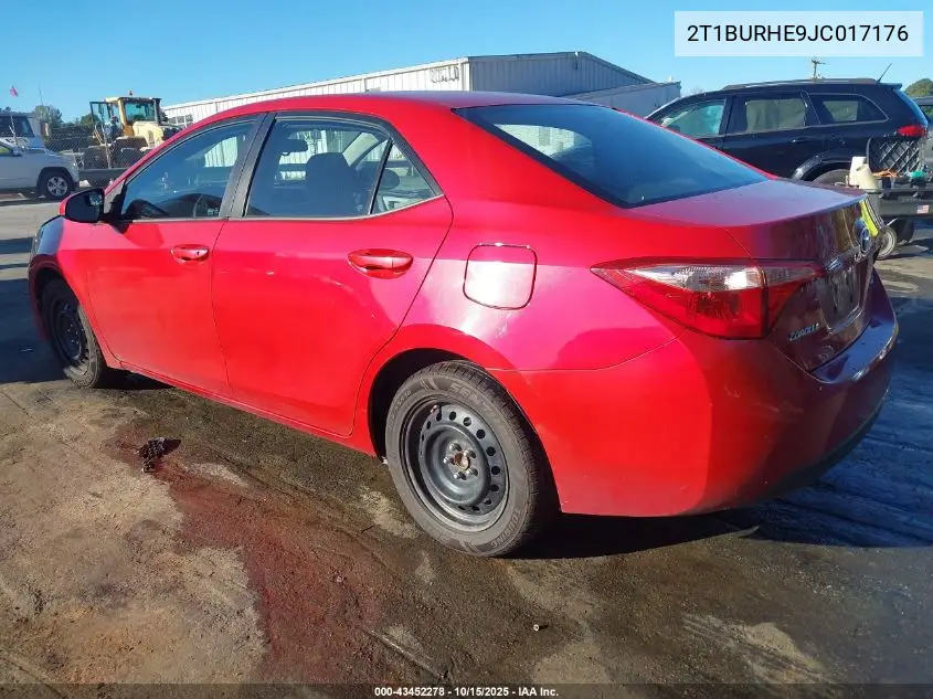 2T1BURHE9JC017176 2018 Toyota Corolla Le