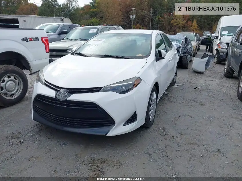 2T1BURHEXJC101376 2018 Toyota Corolla Le