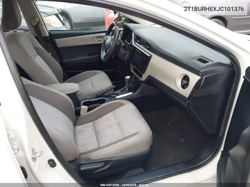 2T1BURHEXJC101376 2018 Toyota Corolla Le