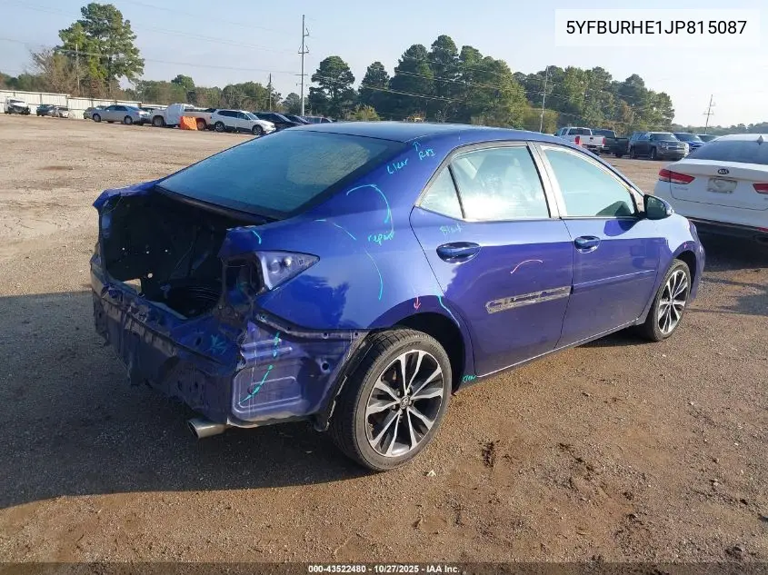 5YFBURHE1JP815087 2018 Toyota Corolla Se
