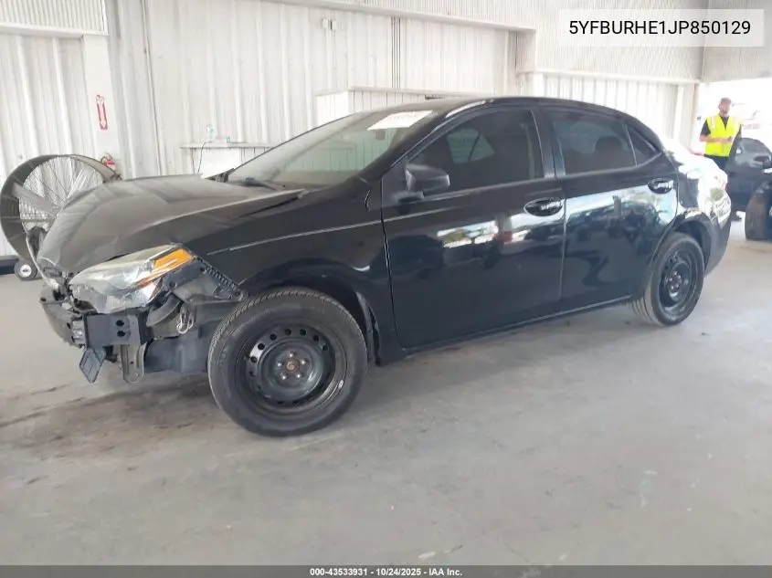 5YFBURHE1JP850129 2018 Toyota Corolla Le