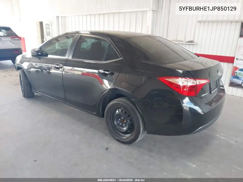 5YFBURHE1JP850129 2018 Toyota Corolla Le