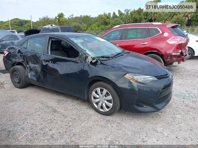 2T1BURHE6JC050488 2018 Toyota Corolla Le