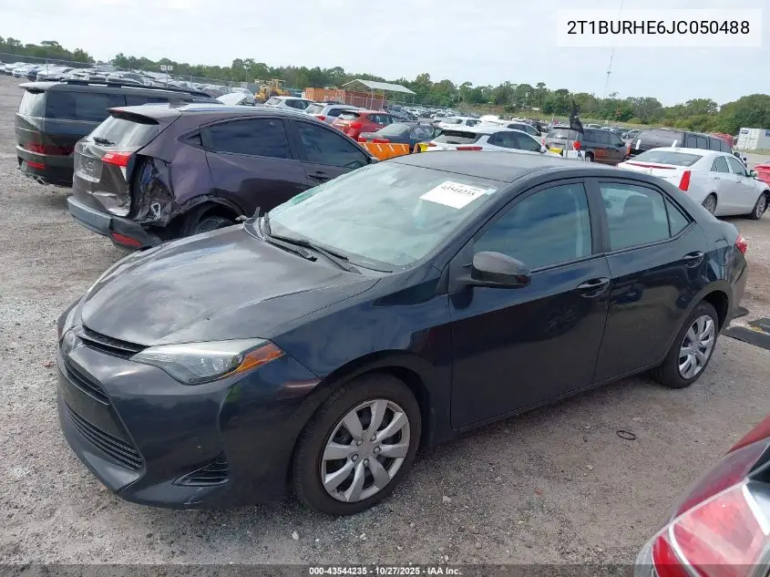 2T1BURHE6JC050488 2018 Toyota Corolla Le