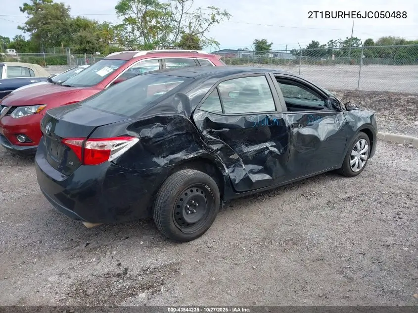 2T1BURHE6JC050488 2018 Toyota Corolla Le