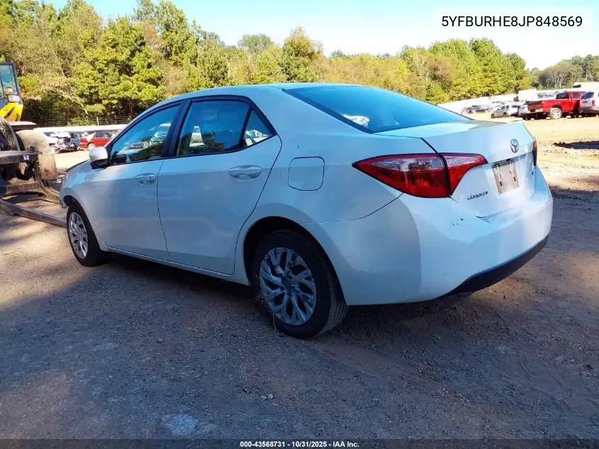 5YFBURHE8JP848569 2018 Toyota Corolla Le